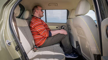 Ellis Hyde sat in the Hyundai Inster